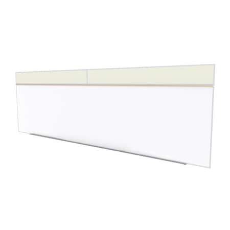 Ghent Combo Whiteboard/Bulletin, Mag Por/Vnyl, Styl A, 5 ft H x 16 ft W, Ivory SPC516A-V-185